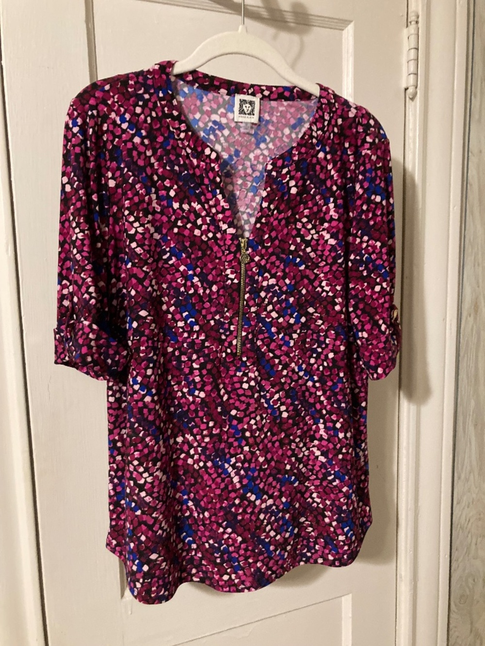 Multi-color, short sleeve business casual shirt